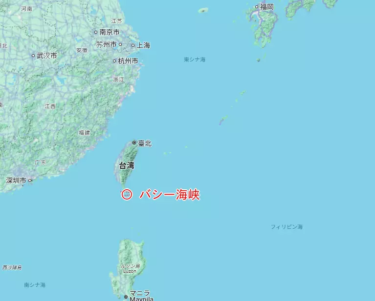 バシー海峡の位置