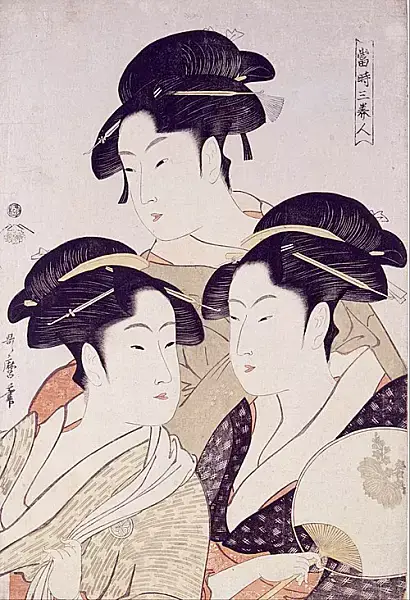 「寛政三美人」 喜多川歌麿