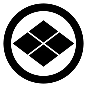 松前家の家紋：丸に割り菱